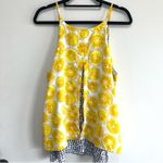 Anthropologie Porridge Lemon Print Layered Swing Tank Size Small Photo 3