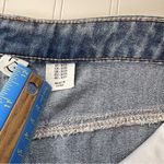 Happily Grey Crossover Waist Denim Maxi Skirt Raw Hem Split Casual Size 3/25 Blue Photo 8