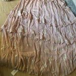 Needle & Thread Pink Ruffled Maxi Dress with Gold Accents Photo 6