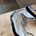 Bettye Muller  patent leather black platform formal prom quince wedding size 8.5 Photo 7