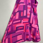 Alice + Olivia  Geometric Silk Mini Dress Women’s Size S Y2K Mod Colorblock Photo 7