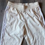 Adidas NWOT  Cream Track/Jogger Pants with ICONIC Side Stripes Size Medium Photo 1