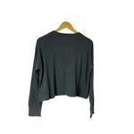 Aerie Long Sleeve Cropped Lounge Tee Size Small Dark Blue Photo 2