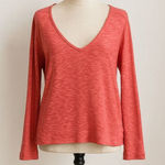 Old Navy  Coral Textured Long Sleeve Oversized Top Women’s Size M Photo 0