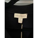 Appleseed’s Black Contrast Trim‎ Cardigan L Button Front Cotton Nylon Sweater Size L Photo 1