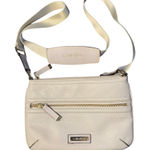 Calvin Klein  Pebble Faux Leather Crossbody Bag Off White Gold Hardware 9.5"x6.5" Photo 0