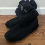 BEARPAW FLAWED Black Knit Tall Boots Size 9 US $80 Photo 1