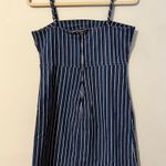 Altar'd State altar’d state medium denim dress adjustable straps zip back red pin stripe new Photo 1