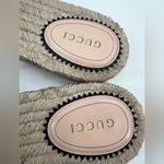 Gucci  GG denim espadrille slides rhinestone sz 39.5 Photo 6