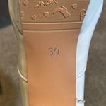 Women’s White Chunky High Heeled Boots Faux Fur Trim Size 39EU (8.5 US) NEW Photo 7