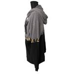 Victoria’s Secret PINK Sequin Leopard Colorblock Hoodie Sweatshirt Med Bling Black Photo 2