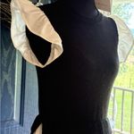 By The River Black & White Vest Maxi Dress with decorative sleeves Size M NWT Size M Photo 1