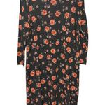 LuLaRoe Sarah Cardigan Ashy Black Floral Ribbed Knit Open Front Longline Duster Photo 2