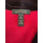 Ralph Lauren XL Red Cotton Black Velvet Knit Designer Womens Jacket Blazer Photo 9