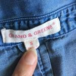 Grand & Greene Flowy, Denim Tencel Button Down Shirt, Light Blue, Size S Blue Photo 4