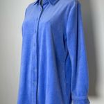 appleseed's Appleseed’s Soft Periwinkle Velour Big Shirt Women’s Size Petite Medium Photo 2