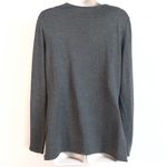Willi Smith  keyhole scoop neck embellished sweater pullover gray long sleeve Photo 1