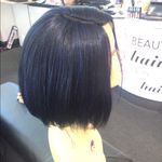 Blue black Lacefront wig very short bob new Photo 3