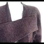 J.Crew Open-Front Cardigan Over-Size Slouchy Soft Yarn Plum M Cozy Winter Photo 2