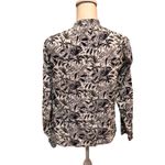 Boden Women's US 2 UK 6 Pintuck Button Front Blouse Leaf Print Ruffle Photo 1