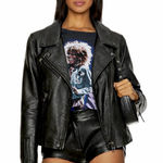 BLANK NYC Revolve x Black Moto Faux Leather Jacket Photo 0