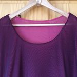 Avon Reversible Mesh Shirred Lettuce Hem Top size XL Pink Size L Photo 4