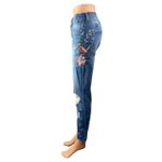 EXPRESS Ankle Legging High Rise Floral Embroidered Distressed Denim Jeans Size 6 Photo 1
