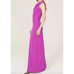 Sachin + Babi ‎ Dress Womens 2 Purple Davis Gown Crepe Asymmetrical Off Shoulder Photo 2