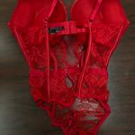 Victoria's Secret Victoria’s Secret Red Lace Bombshell Teddy Lingerie Size Large Photo 2