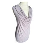 Eimin Draped Cowl Neck Sleeveless Jersey Stretch Taupe Blouse 2XL Tan Size 2X Photo 3