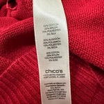 Chico's Chico’s Red Cowl Neck Sweater Long Sleeve Pullover Women’s Large Photo 7