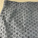 J.Crew Gray Eyelet Knee Skirt Size 6 Cotton Blend Lined Career Casual Chic Photo 6