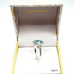 Charter Club  Jewelry Ring Blue and Rhinestones Silver tone Size 9 Photo 4