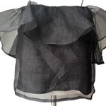 Free Press  Black Tulle Flouncy Crop Top, Sz M Photo 5