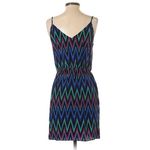 Amanda Uprichard Silk Chevron Mini Dress Sleeveless Blue Size S Resort Cocktail Photo 1