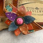 Spring Step L’Artiste Mabel Sandal 38 Camel Floral Pink Stone Photo 6