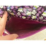 Vera Bradley Frill  Purple Black Floral Vinyl Coated Messenger School Bag Photo 3