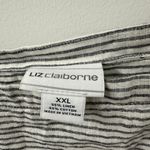 Liz Claiborne NWT XXL Striped Top Squareneck Linen Summer Beach Peasant Boho 3/4 Photo 5