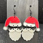🎅✨ Santa Claus Dangle Earrings | Black Tone Accents 🖤 Red Photo 0