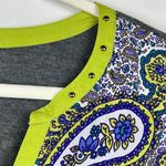 Multiples Paisley V-neck 3/4 Sleeve Blouse 3X Photo 2