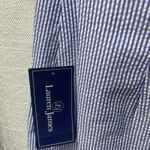 Lauren James seersucker blue striped open back sullivan dress sorority preppy Photo 4