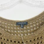 Lafayette 148  Cashmere Sleeveless Knit Sweater Metallic Mini Sequin Size Medium Photo 5