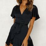 Hello Molly Navy Wrap Dress Photo 0