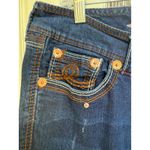 Seven 7 Luxe Skinny Jeans‎ Dark Wash Embellished Pockets Women's Size 14 Blue Photo 3