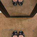 Sam Edelman Black SE Boutique Faux Suede Peep Toe Mary Jane Heels Womens 9 1/2 Photo 5