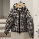 The Very Warm Mainline Printed Oversized Puffer Jacket Coat in Green Photo 3