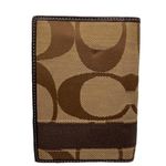 Coach Brown Signature Passport Holder Photo 1