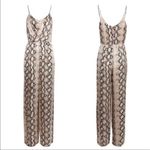 L'Agence L’AGENCE Maeve Snake Print Pale Pink Wide Leg Jumpsuit Size 8 Photo 1