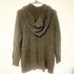 Torrid  Plus Size 1X Raglan Hoodie Sweater Deep Black Embroidered Star and Belt Photo 4