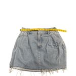 AGOLDE Becker Pleated Raw Hem Mini Jean Skirt In Denim Y2K 90s Aesthetic 28 Photo 5